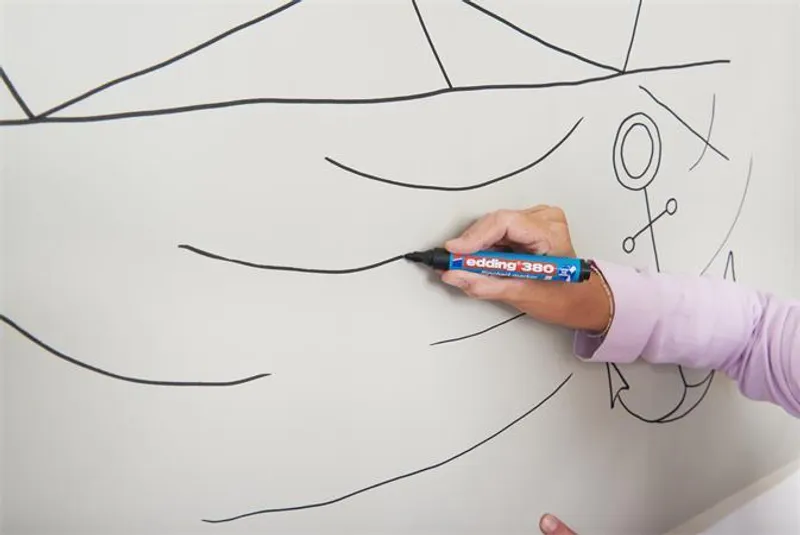 Główne zdjęcie produktu Popisovač na bílou tabuli a flipchart "380", červená, 1,5-3mm, kuželový hrot, EDDING
