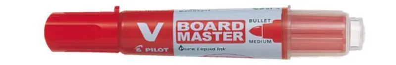 Główne zdjęcie produktu Popisovač na bílou tabuli "V- Board Master", červená, kuželový hrot, 2,3mm, PILOT
