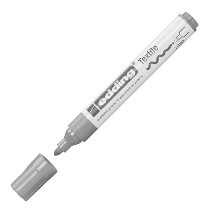 Główne zdjęcie produktu Popisovač na textilie, 1-3 mm, kuželový hrot, oranžový, EDDING "4500"