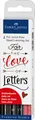 Faber-Castell 267115 Pitt Artist Pen Hand Lettering 4 sztuki