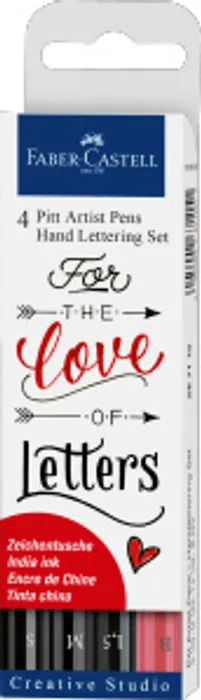 Główne zdjęcie produktu Popisovač Pitt Artist Pen Handlettering, 4ks  Faber Castell 267115