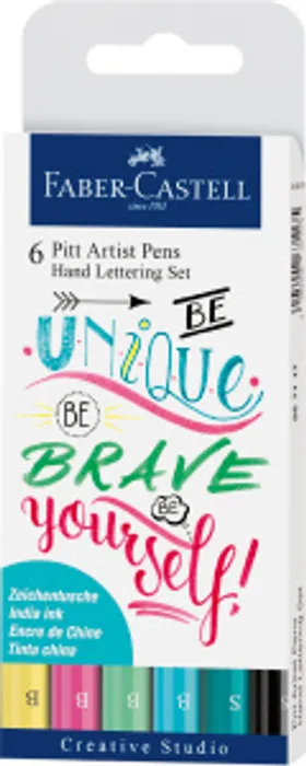 Główne zdjęcie produktu Popisovač Pitt Artist Pen Handlettering I, 6ks  Faber Castell 267116