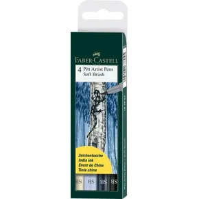 Marker Faber-Castell 167804 Pitt Artist Pen Miękki pędzel 4 sztuki