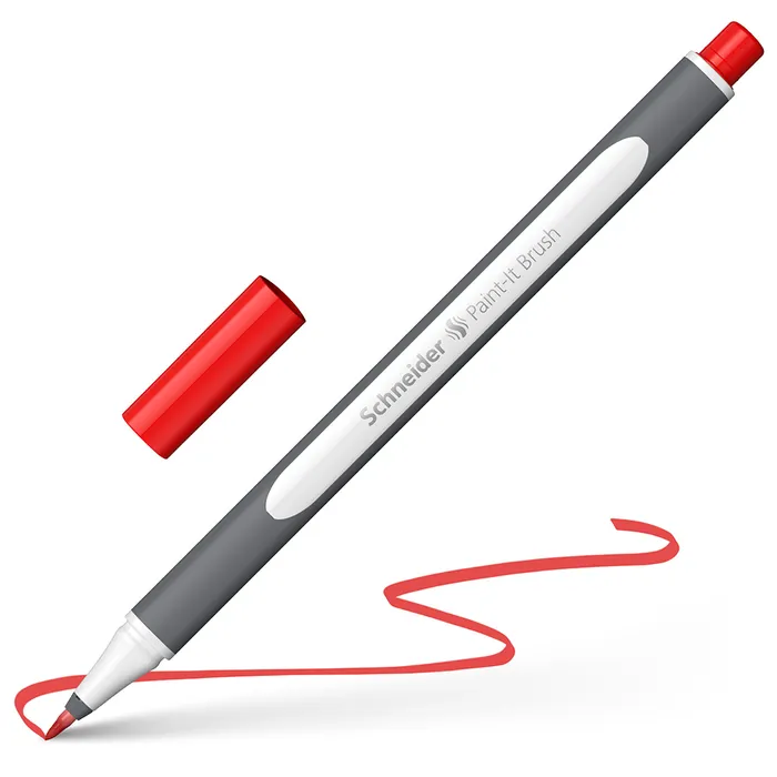 Główne zdjęcie produktu Popisovač Schneider Paint-it 070 Brush červená