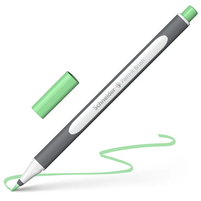 Główne zdjęcie produktu Popisovač Schneider Paint-it 070 Brush pastel. zelená