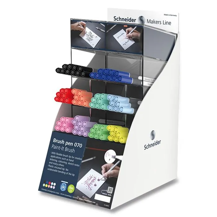 Główne zdjęcie produktu Popisovač Schneider Paint-it 070 Brush stojánek, 80 ks