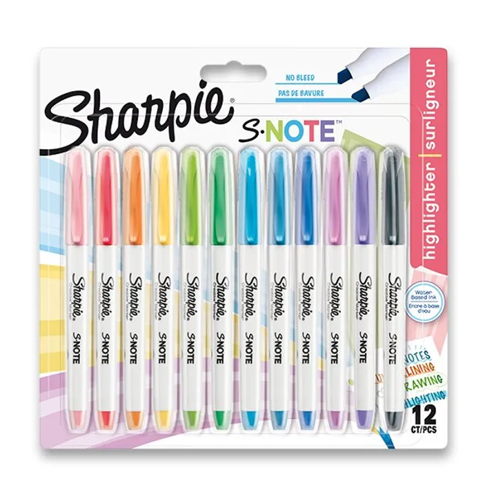 Główne zdjęcie produktu Popisovač Sharpie S-Note 12 barev