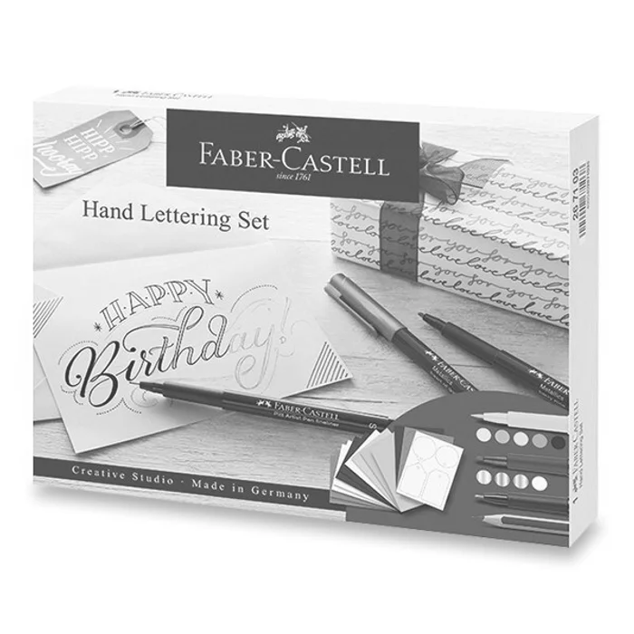 Główne zdjęcie produktu Popisovače Faber-Castell 267103 Pitt Artist Pen Hand Lettering 12 ks