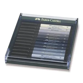 Markery Faber-Castell 267423 Pitt Artist Pen Brush 12 szt., odcienie szarości