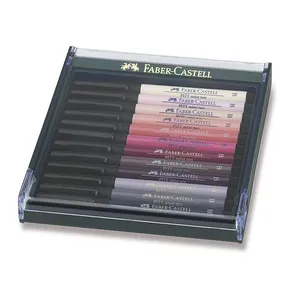 Markery Faber-Castell 267424 Pitt Artist Pen Brush 12 szt., kolory korpusu