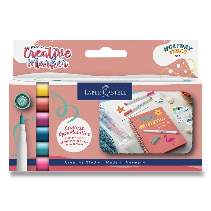 Główne zdjęcie produktu Popisovače Faber-Castell Creative Holiday Vibes - 6 ks