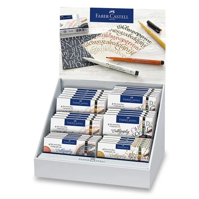 Główne zdjęcie produktu Popisovače Faber-Castell Pitt Artist Pen Calligraphy stojánek, 30 ks