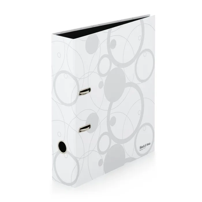 Główne zdjęcie produktu Pořadač A4 lamino páka 7cm Black and White bílá