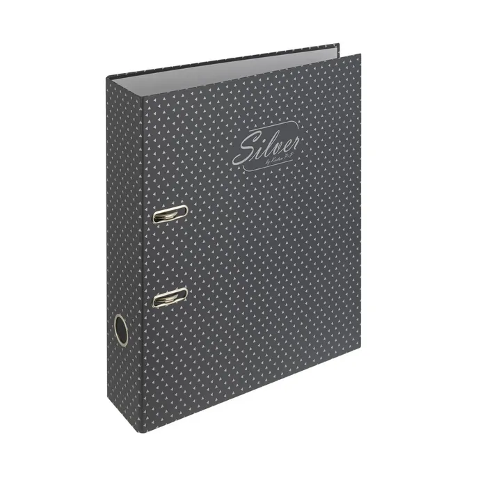 Główne zdjęcie produktu Pořadač A4 lamino páka 7cm SILVER šedá