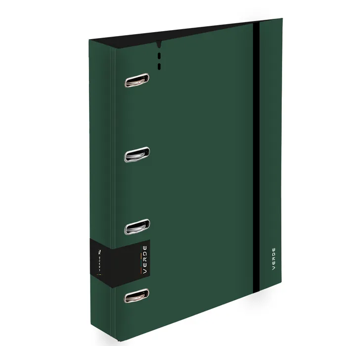 Główne zdjęcie produktu Pořadač A4 pěna 4kroužek D30 VERDE zelená
