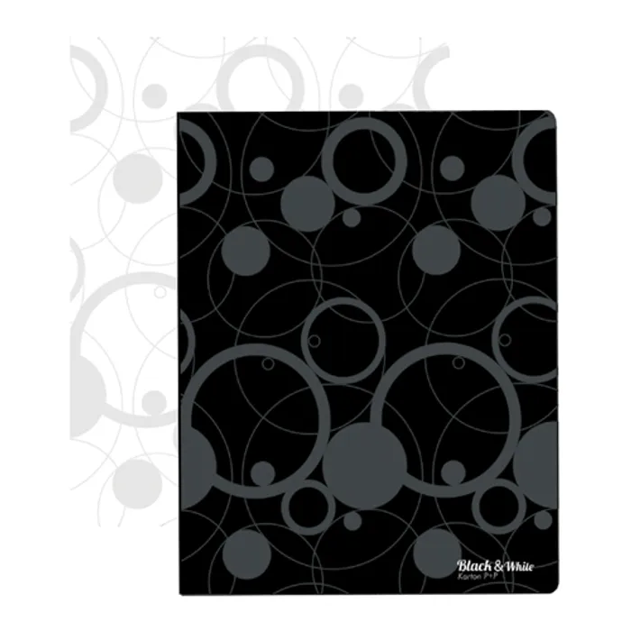 Główne zdjęcie produktu Pořadač PP A4 4kr. Black and White bílá