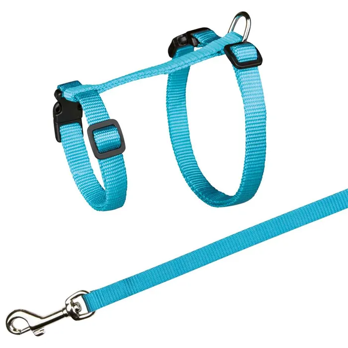 Główne zdjęcie produktu Postroj nylon. pro kočku s vodítkem XL, 34-57 cm/13mm, 1,20m