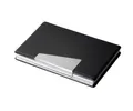 Etui na wizytówki, aluminium/skóra, na 20 szt., SIGEL