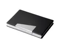 Etui na wizytówki, aluminium/skóra, na 20 szt., SIGEL