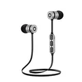 Powerton W2, słuchawki bluetooth, regulacja głośności, czarno-srebrna, sportowe, z magnetycznym uchwytem typ bluetooth