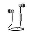 Powerton W2, słuchawki bluetooth, regulacja głośności, czarno-srebrna, sportowe, z magnetycznym uchwytem typ bluetooth