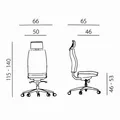 Krzesło ergonomiczne Powerton Office Jana, czarne