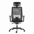 Ergonomiczne krzesło biurowe Powerton Lucie, czarne