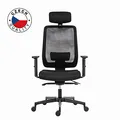 Ergonomiczne krzesło biurowe Powerton Lucie, czarne