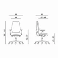 Krzesło ergonomiczne Powerton Office Sima, szare