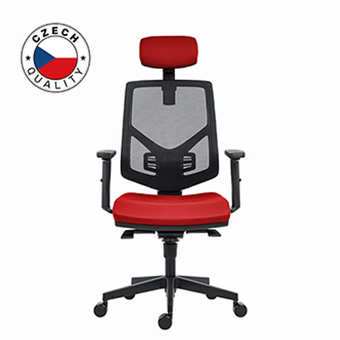 Główne zdjęcie produktu Powerton Kancelářské ergonomické křeslo Tina, Červené