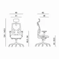 Krzesło ergonomiczne Powerton Office Tina, Szary
