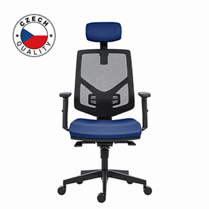 Główne zdjęcie produktu Powerton Kancelářské ergonomické křeslo Tina, Tmavě modré