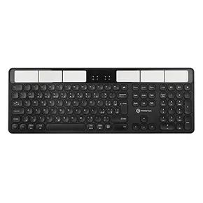 Powerton SolarSlim, Klawiatura zasilana solarnie integrovaná, CZ/SK, Multi-Device rodzaj 2.4 GHz Dongle + Dual Bluetooth, bezprzew