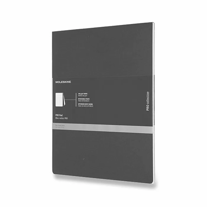 Główne zdjęcie produktu Poznámkový blok Moleskine Professional Letter, linkovaný, černý