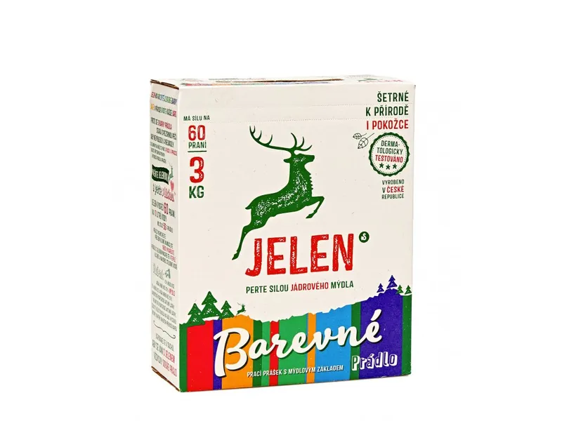 Główne zdjęcie produktu Prací prášek JELEN na barevné prádlo 3 kg