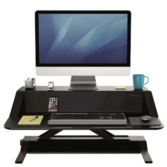Główne zdjęcie produktu Pracovní stanice, Sit-Stand Lotus, černá, plast-kov, Fellowes