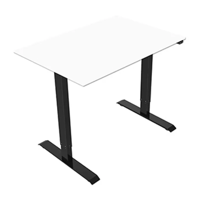 Główne zdjęcie produktu Pracovní stůl, elektricky nastavitelná výška, bílá deska, 75x159cm, hloubka 500 mm, 100V-