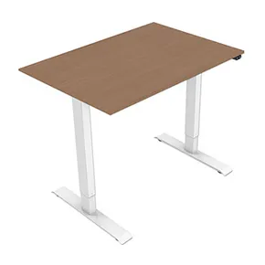 Biurko, elektycznie regulowany, buk, 75x140cm, regulacja rozstawu 500mm, biały, 70 kg nośność, ergo