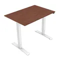 Następne zdjęcie produktu Biurko, elektycznie regulowany, Blat wiśnia, 75x120cm, regulacja rozstawu 500mm, biały, 70 kg nośność, ergo