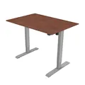 Następne zdjęcie produktu Biurko, elektycznie regulowany, Blat wiśnia, 75x159cm, regulacja rozstawu 500mm, szary, 70 kg nośność, ergo