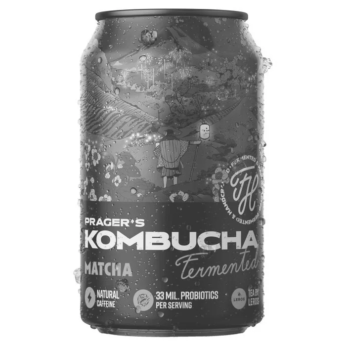 Główne zdjęcie produktu Prager's Kombucha matcha 330ml plech