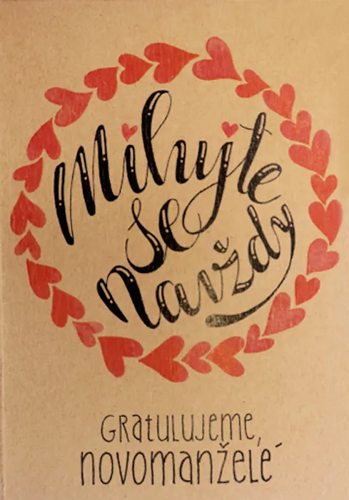 Główne zdjęcie produktu Přáníčko BeBechy – recyklovaný papír – Navždy