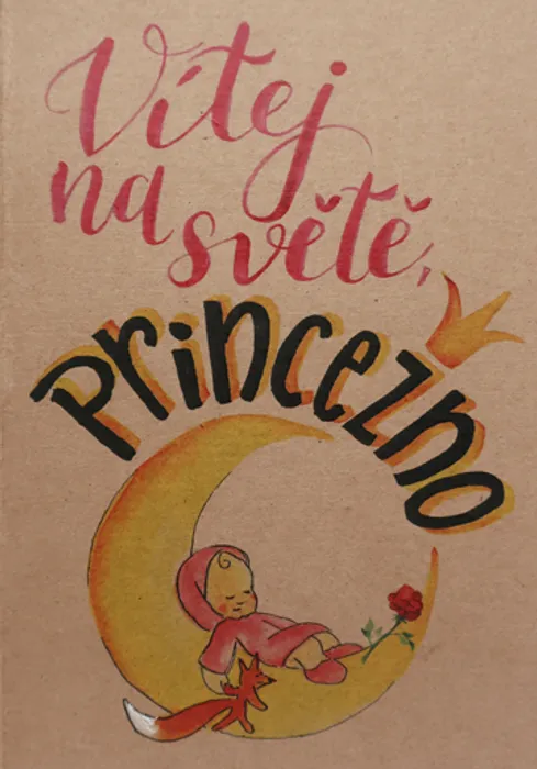 Główne zdjęcie produktu Přáníčko BeBechy – recyklovaný papír - Princezna