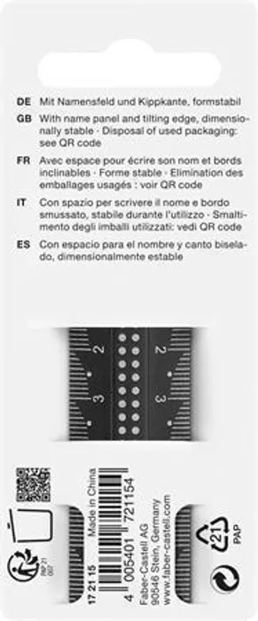 Główne zdjęcie produktu Pravítko Faber-Castell Dots 15 cm, mix barev, extra odolné [1 ks]