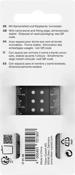 Główne zdjęcie produktu Pravítko Faber-Castell Dots 30 cm, mix barev, extra odolné [1 ks]
