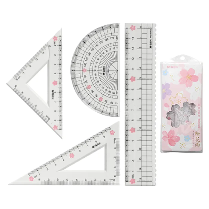 Główne zdjęcie produktu Pravítko M & G 15 cm Sakura, sada 4 ks