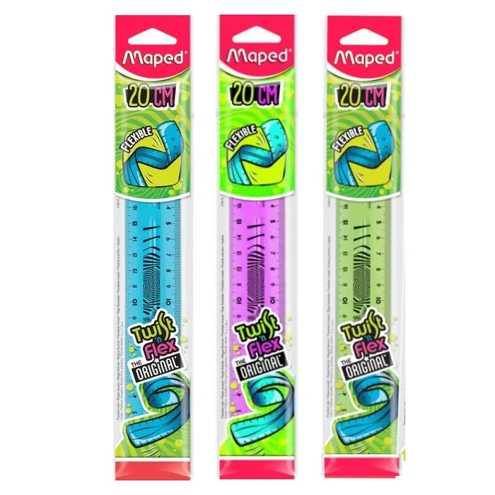 Główne zdjęcie produktu Pravítko Maped Twist´n Flex - 20 cm, mix barev