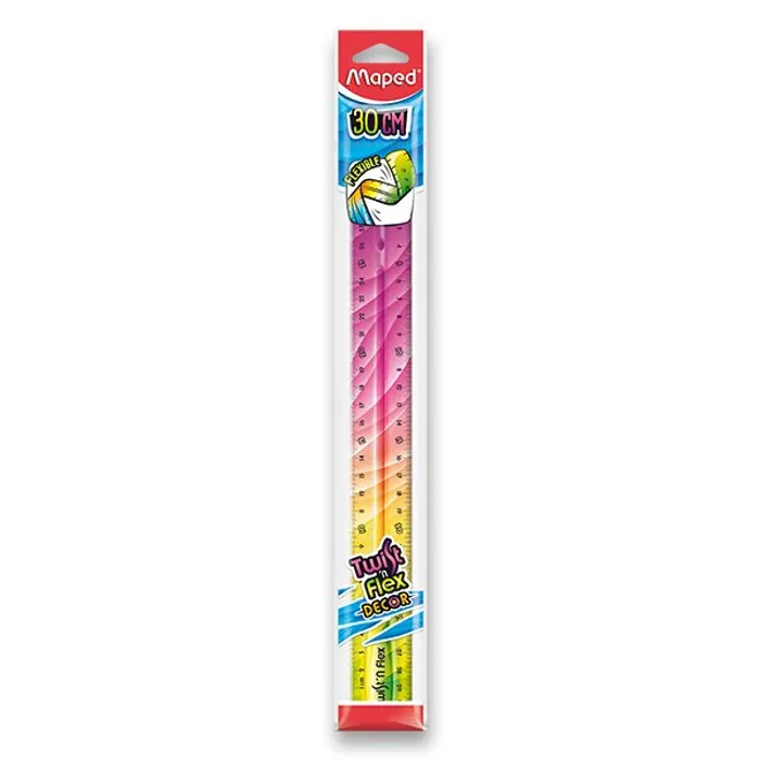Główne zdjęcie produktu Pravítko Twint´n Flex duhové - 30 cm, mix barev