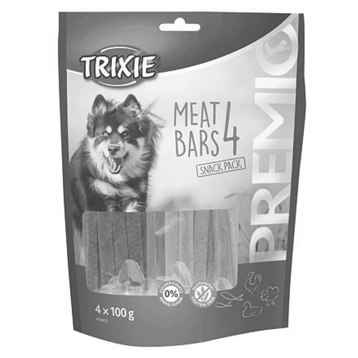 Główne zdjęcie produktu PREMIO 4 Meat Bars - pásky kuřecí, kachna, jehněčí, losos, 4x100g