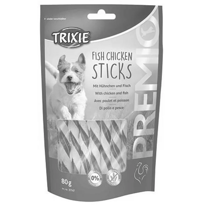 Główne zdjęcie produktu Premio FISH CHICKEN STICKS měkké tyčinky kuře s rybou 80 g
